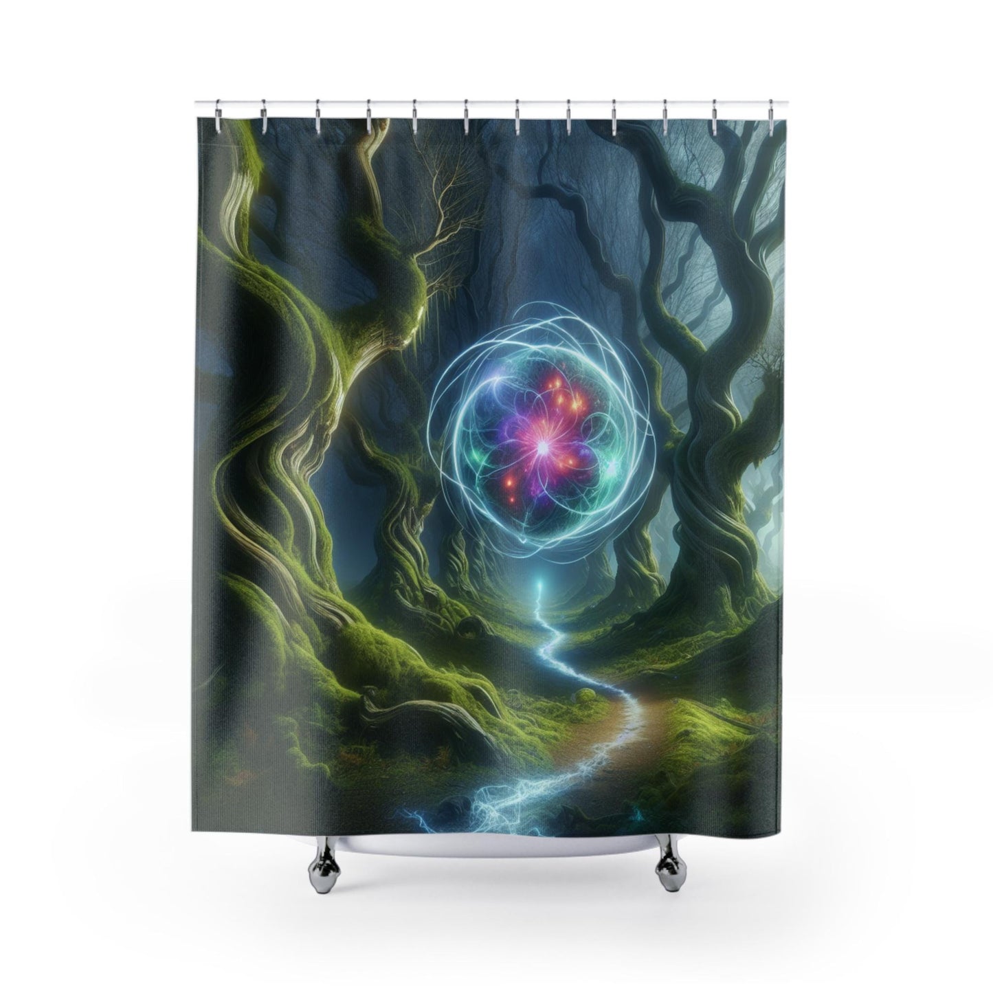 Space in the Forest Shower Curtains