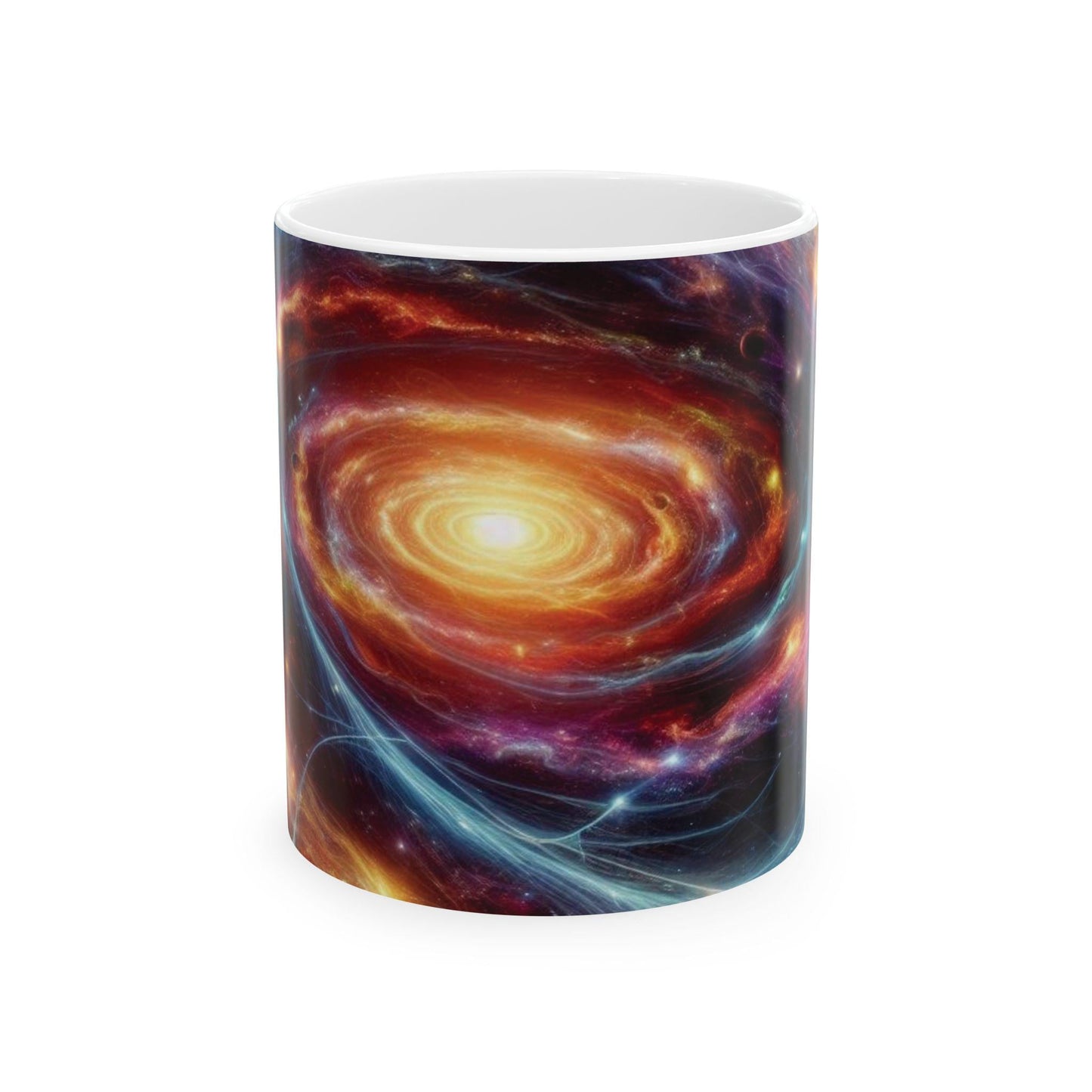 Ceramic Mug, bold multiverse design, unique coffee cup, tea lover gift, colorful kitchen decor, artistic beverage container, galaxy theme,