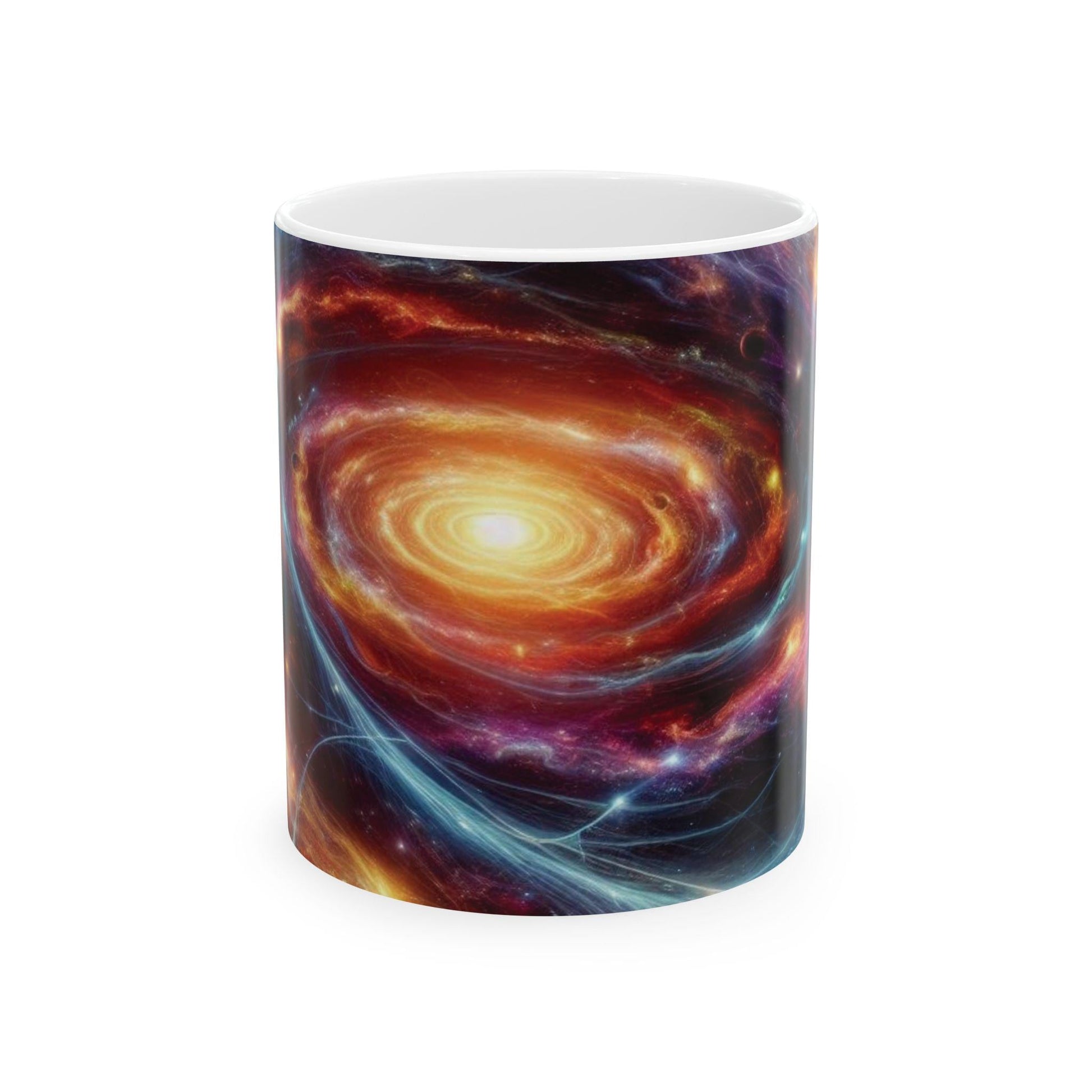 Ceramic Mug, bold multiverse design, unique coffee cup, tea lover gift, colorful kitchen decor, artistic beverage container, galaxy theme,