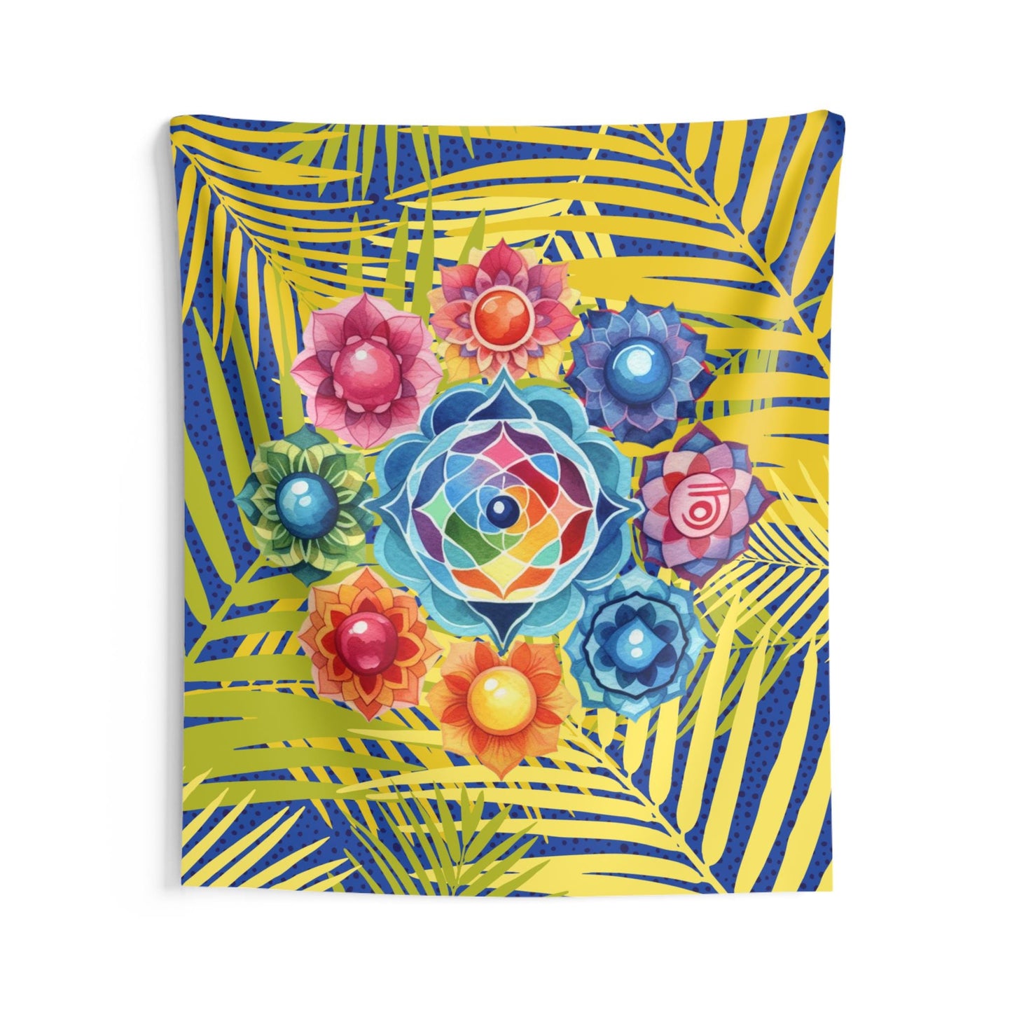 Chakra Wall Tapestry, Mindfulness Meditation Yoga Room Decor, Spiritual Bohemian Hippie Tapestry, Namaste Art Gift, Zen Dorm Wall Hanging