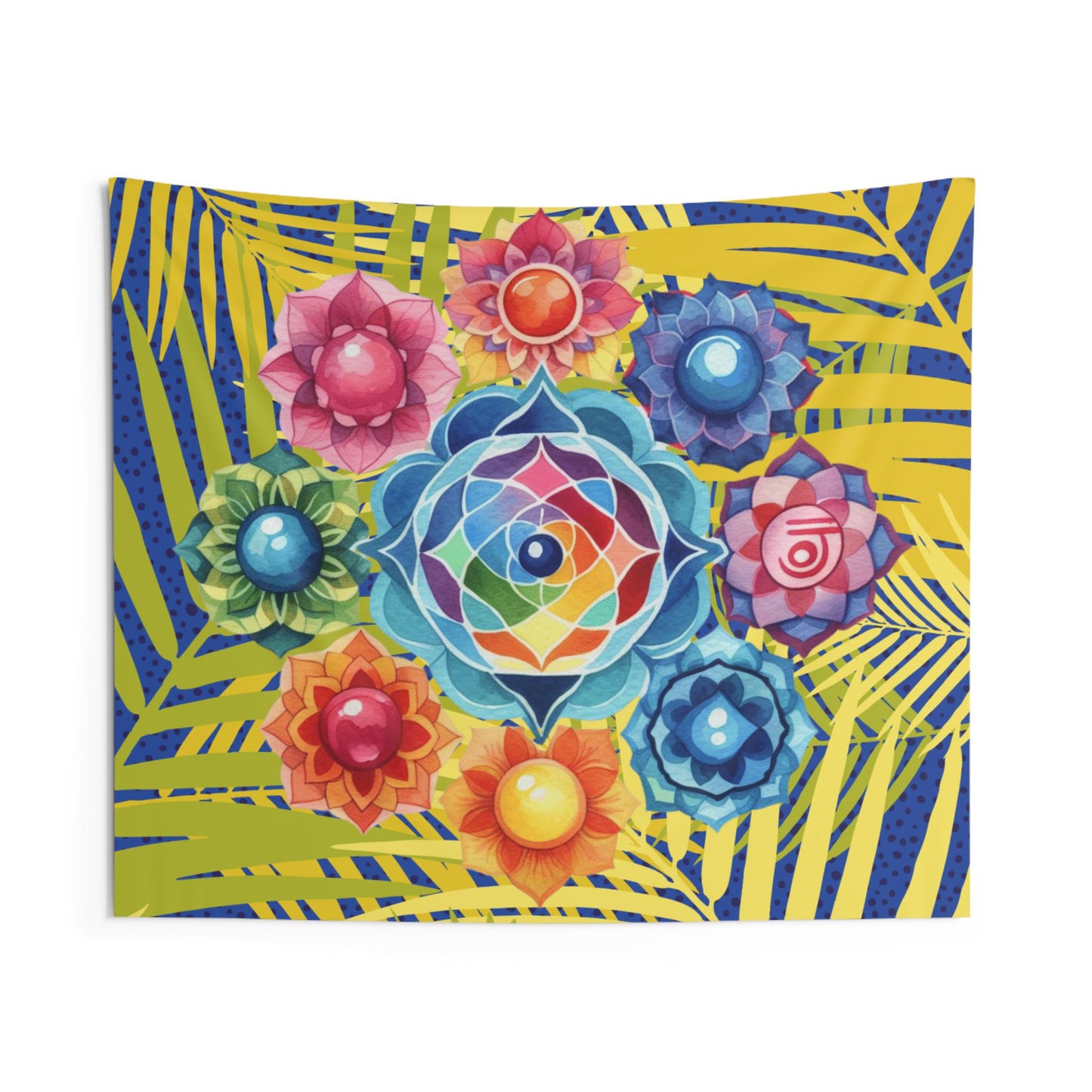 Chakra Wall Tapestry, Mindfulness Meditation Yoga Room Decor, Spiritual Bohemian Hippie Tapestry, Namaste Art Gift, Zen Dorm Wall Hanging