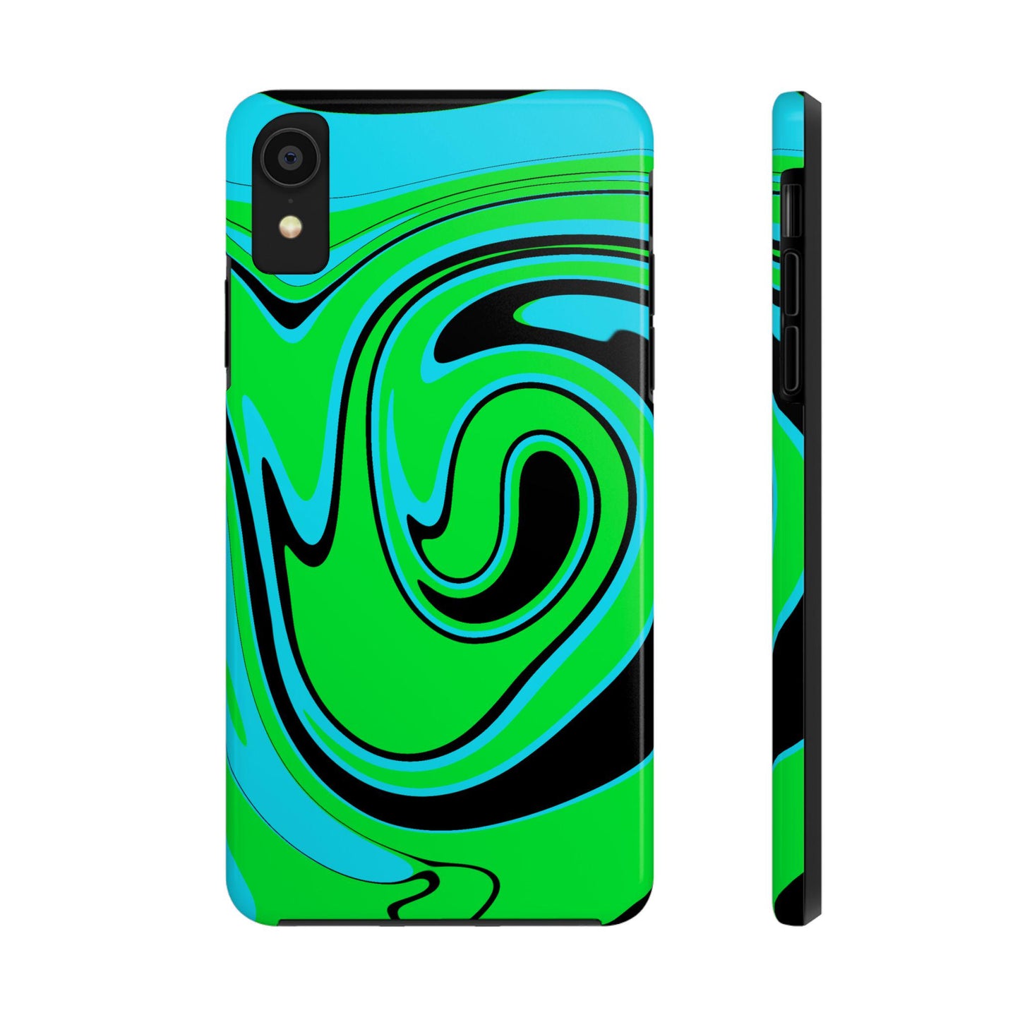 Marble Tough Phone Case, Mean Green Design, Protective Phone Cover, iPhone Accessories, Unique Phone Case Gift, Hard Shell Phone Case