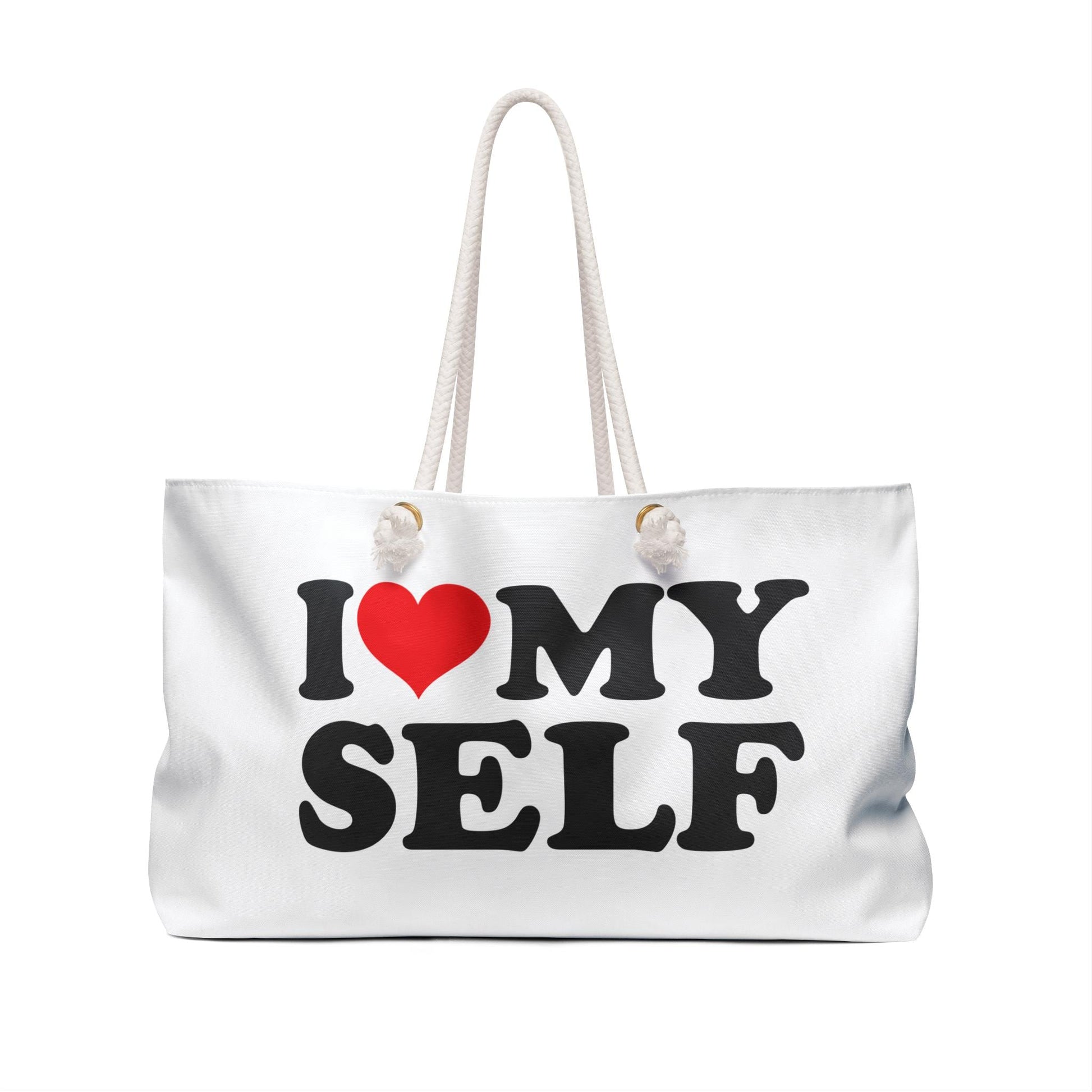 Weekender Bag, Travel Duffle, Gym Bag, Overnight Bag, Self-Love Quote Bag, Yoga Retreat Bag