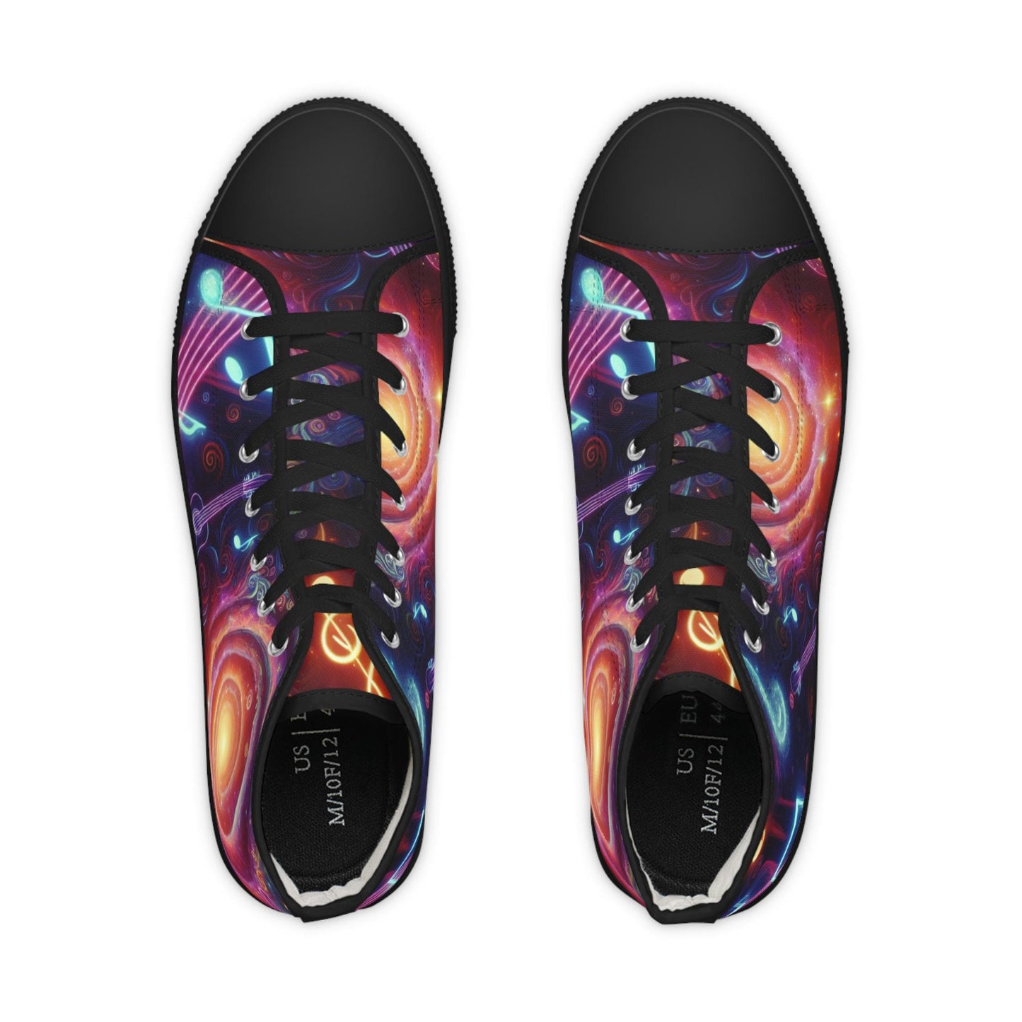 Galaxy Space Beat Music Shoes, Celestial Music Lover Sneakers, Men's Fashion Footwear, Universe Music Theme Sneakers,