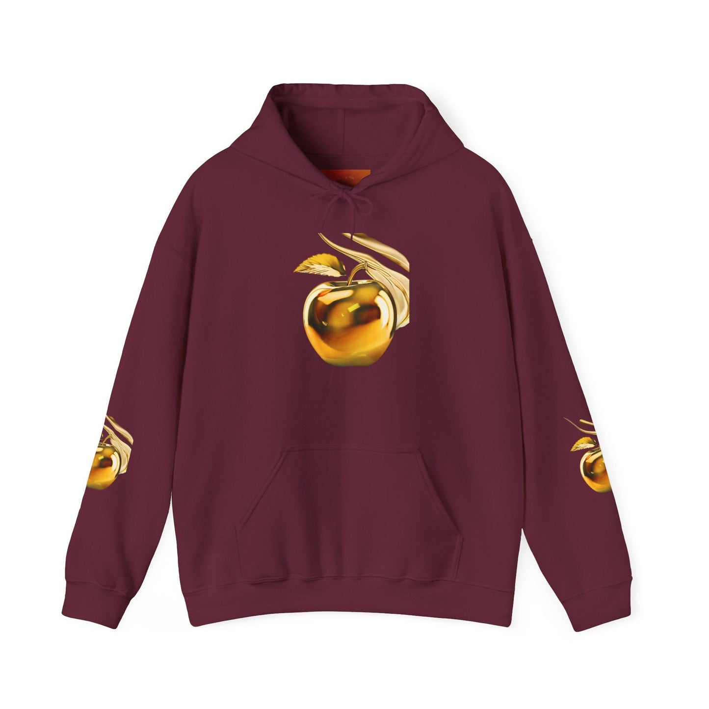 Golden Apple Hoodie, Fairytale Hooded Sweatshirt, Mythology Sweater, Fantasy Pullover, Cozy Mythical Jumper, Hoodie with Apple Design