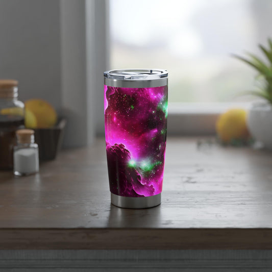 Tumbler Cup Pink Galaxy, Portable Drinkware, Travel Mug, Coffee Cup, Tea Tumbler, Gift for Wanderlust, Galaxy Lover, Pink Theme, Outdoor