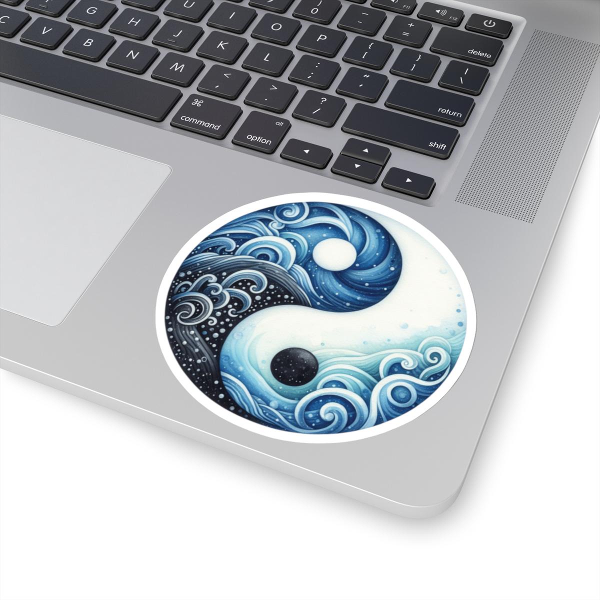 Water Sign Ying Yang Kiss-Cut Stickers, Astrology Decal, Laptop Decal, Car Window Sticker, Hydroflask Sticker, Weatherproof Sticker