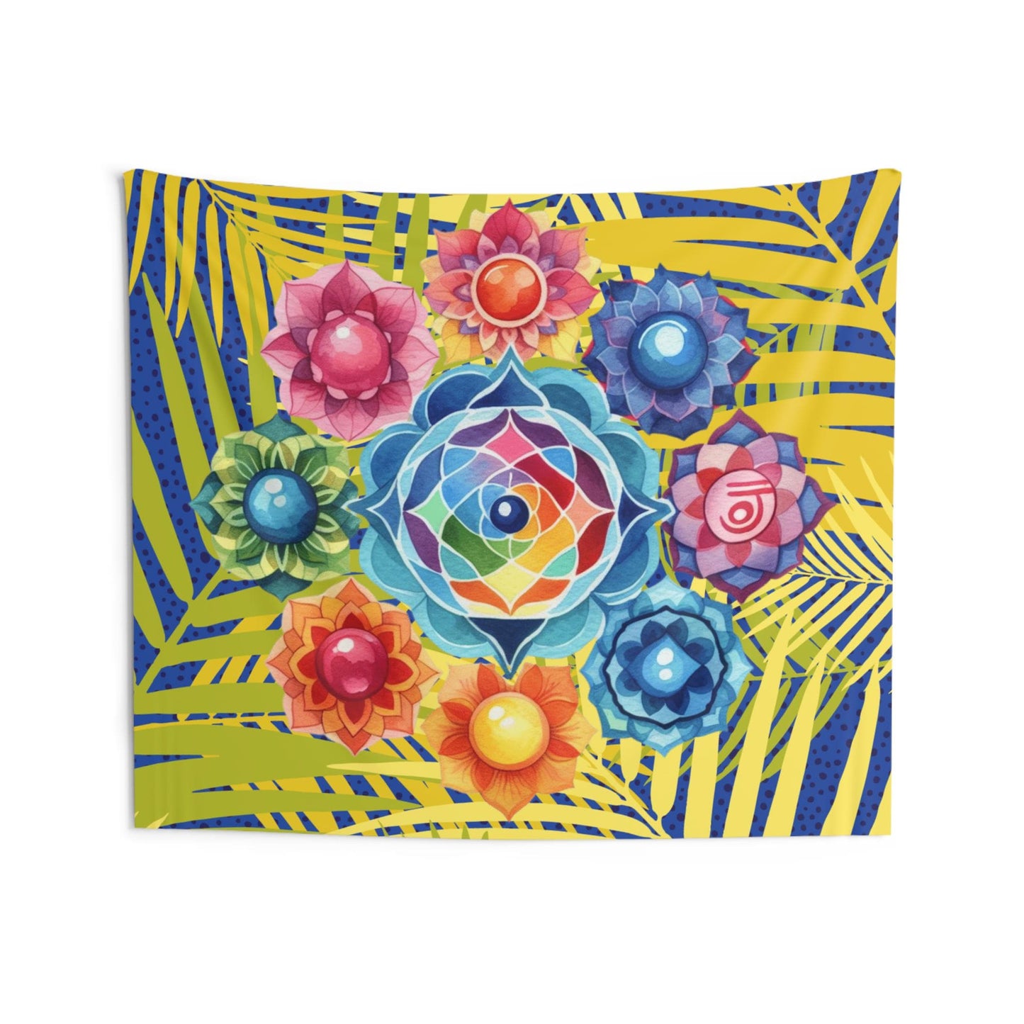 Chakra Wall Tapestry, Mindfulness Meditation Yoga Room Decor, Spiritual Bohemian Hippie Tapestry, Namaste Art Gift, Zen Dorm Wall Hanging