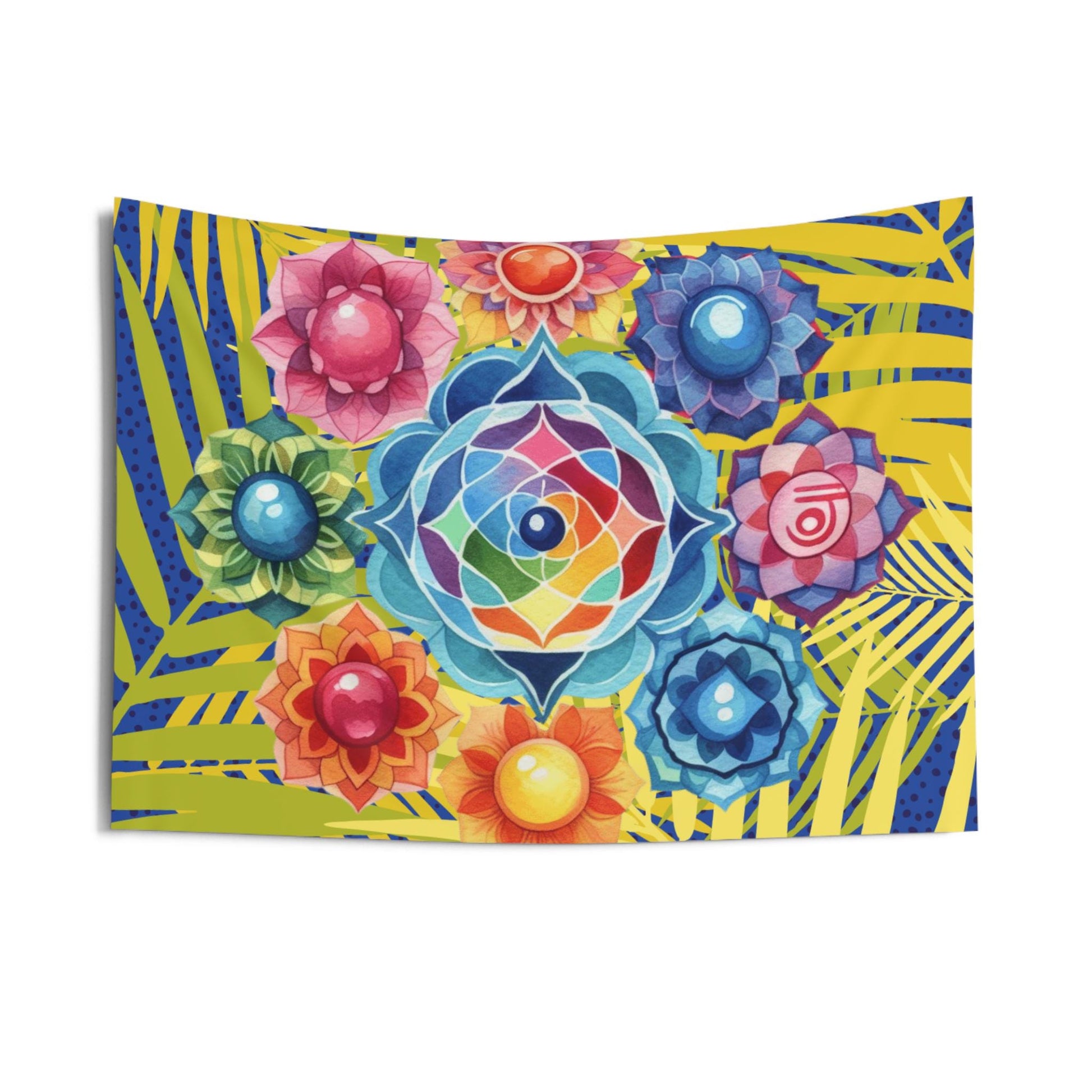 Chakra Wall Tapestry, Mindfulness Meditation Yoga Room Decor, Spiritual Bohemian Hippie Tapestry, Namaste Art Gift, Zen Dorm Wall Hanging