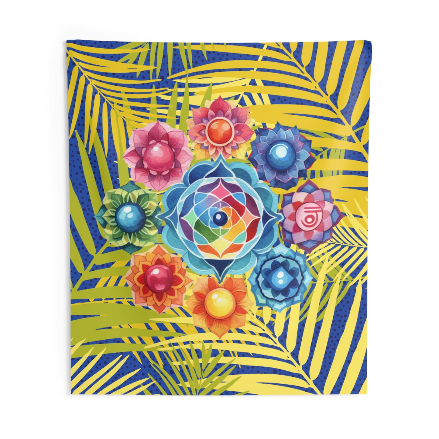 Chakra Wall Tapestry, Mindfulness Meditation Yoga Room Decor, Spiritual Bohemian Hippie Tapestry, Namaste Art Gift, Zen Dorm Wall Hanging