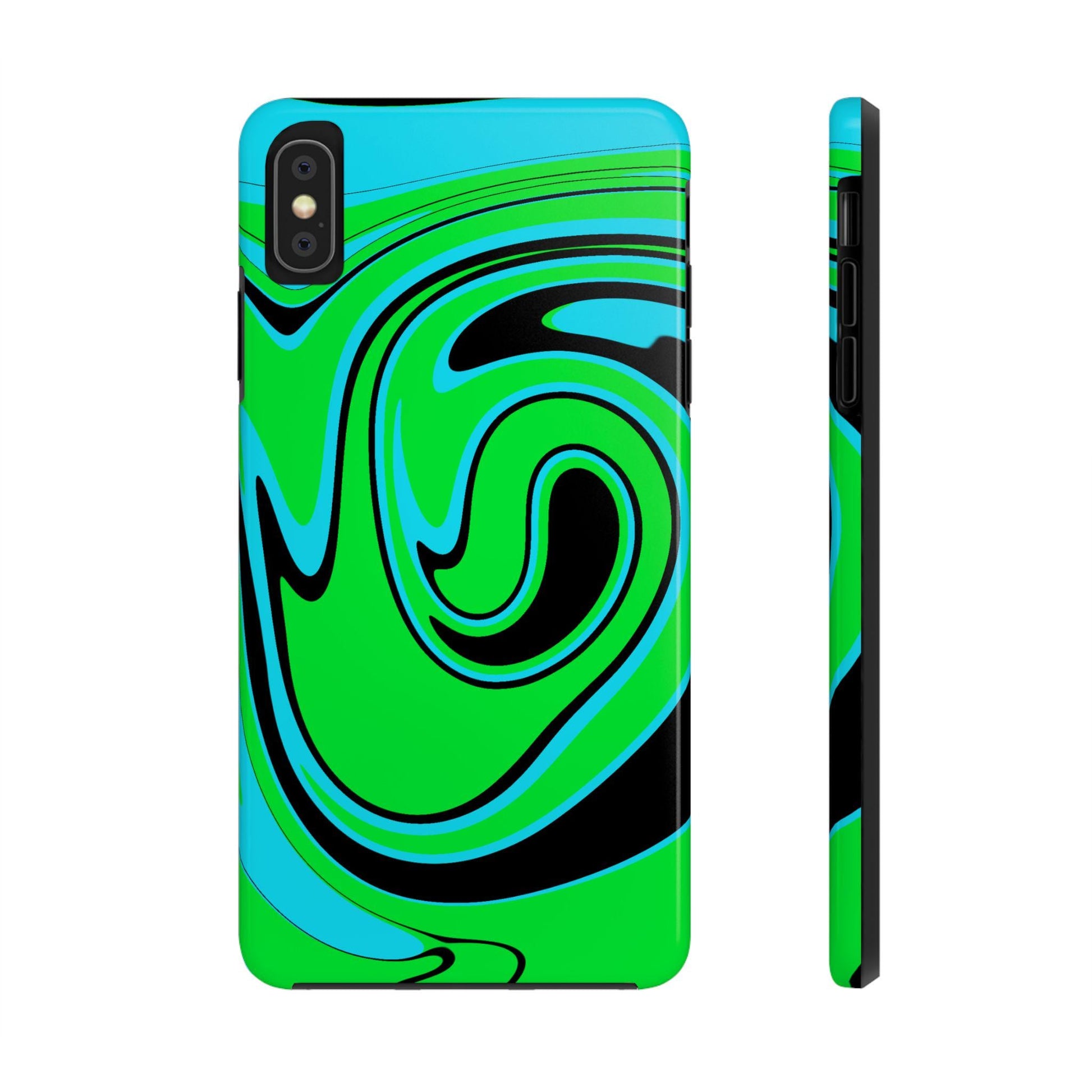 Marble Tough Phone Case, Mean Green Design, Protective Phone Cover, iPhone Accessories, Unique Phone Case Gift, Hard Shell Phone Case