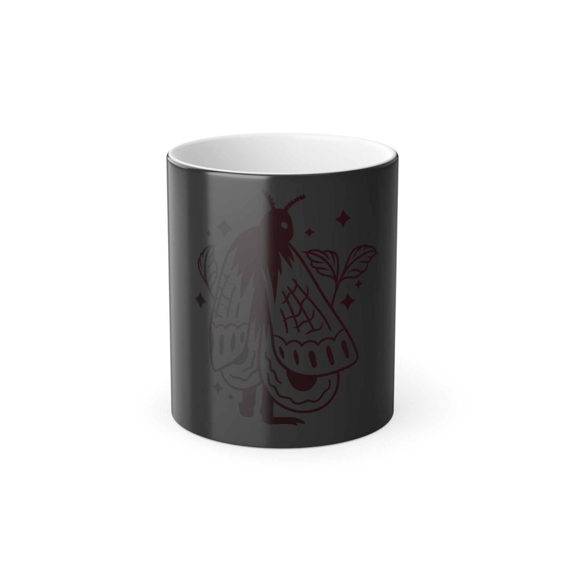 Mothman Design, Heat Sensitive Cup, Cryptid Coffee Mug, Unique Gift, Paranormal, Supernatural Decor