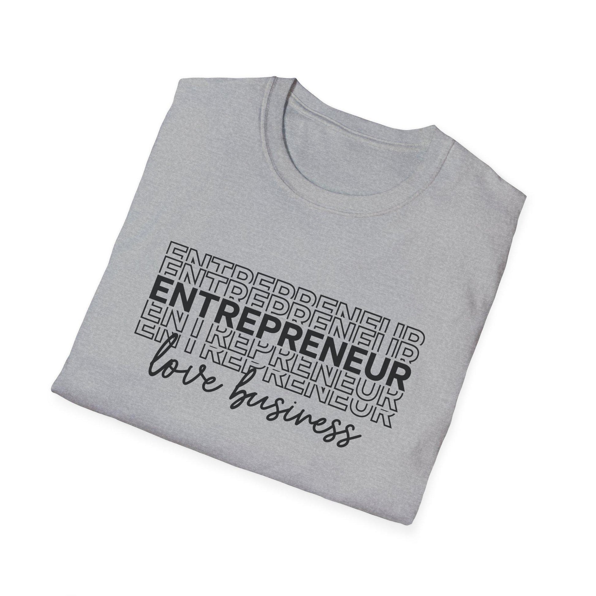 Entrepreneur Unisex Softstyle T-Shirt - Motivational Business Owner Tee, Hustler Graphic Shirt, Self Employed Gift, Startup Founder Apparel,