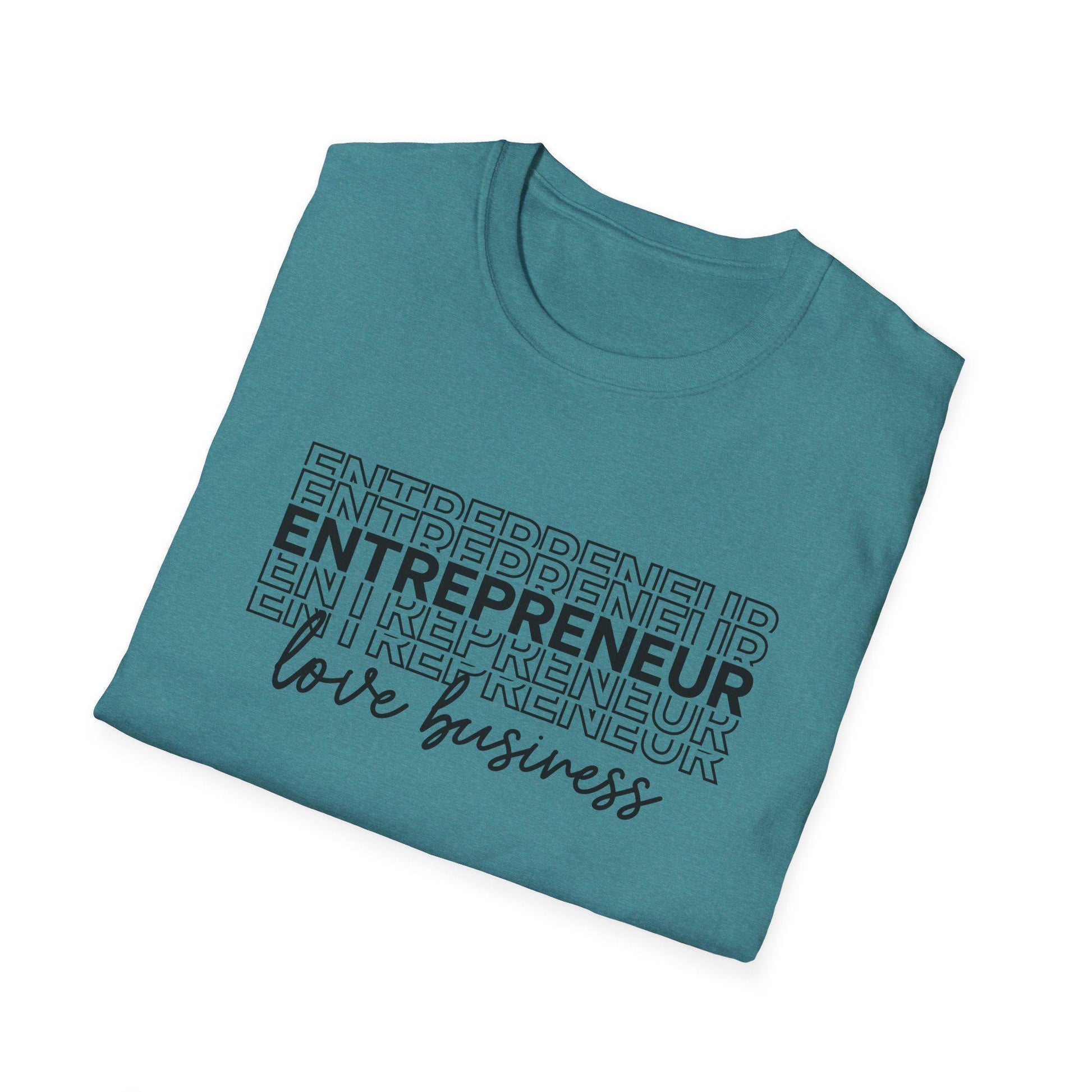 Entrepreneur Unisex Softstyle T-Shirt - Motivational Business Owner Tee, Hustler Graphic Shirt, Self Employed Gift, Startup Founder Apparel,