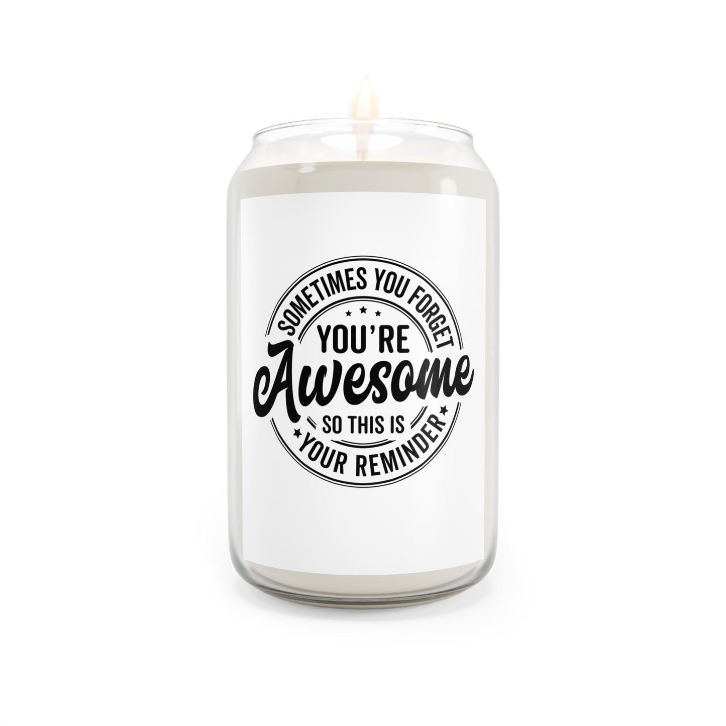 You are awesome, Inspirational Quote, Motivational Home Decor, Positive Vibes Gift, Self Care Candle, You are awesome