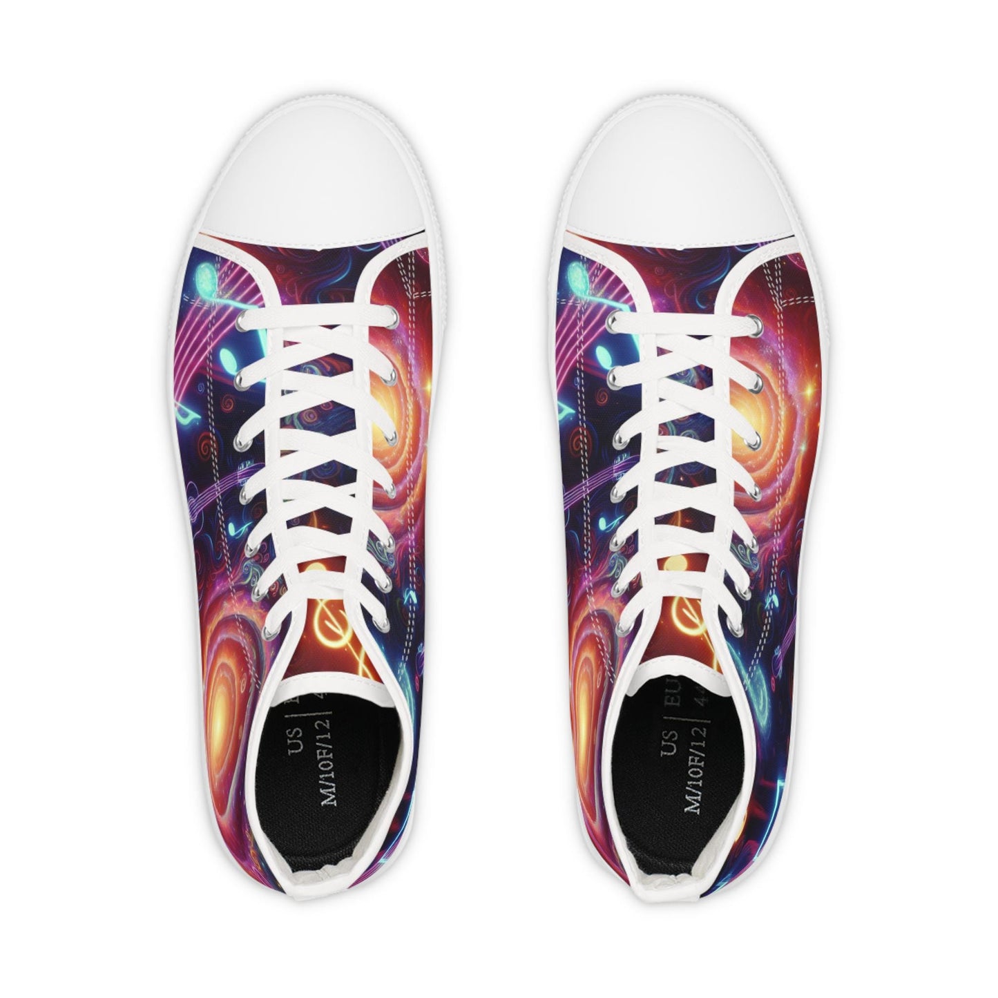 Galaxy Space Beat Music Shoes, Celestial Music Lover Sneakers, Men's Fashion Footwear, Universe Music Theme Sneakers,