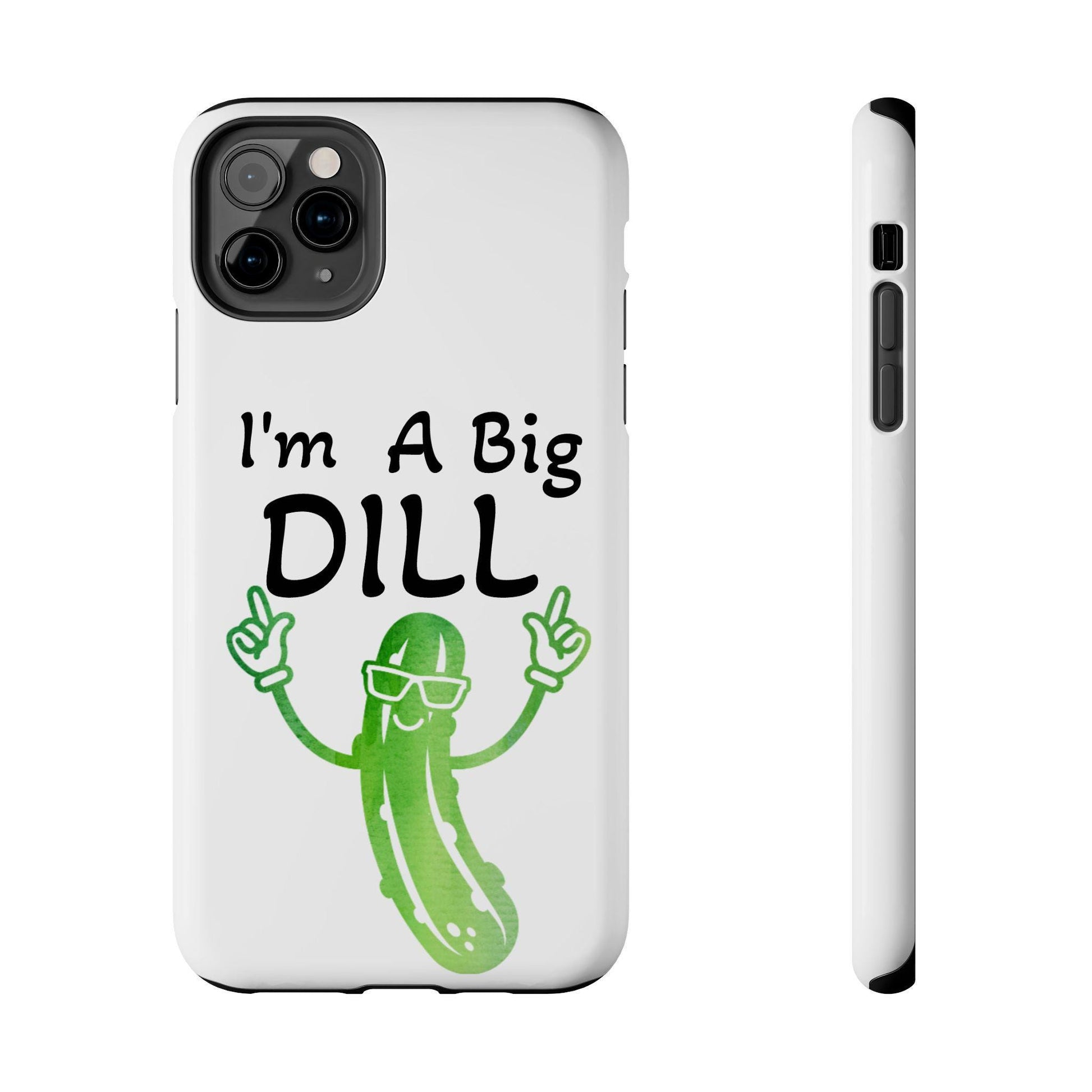 Funny Pickle Tough Phone Case, Dill Pickle Design, Pickle Lover Gift, Hard Protective Phone Cover, Unique Pickle Accessories