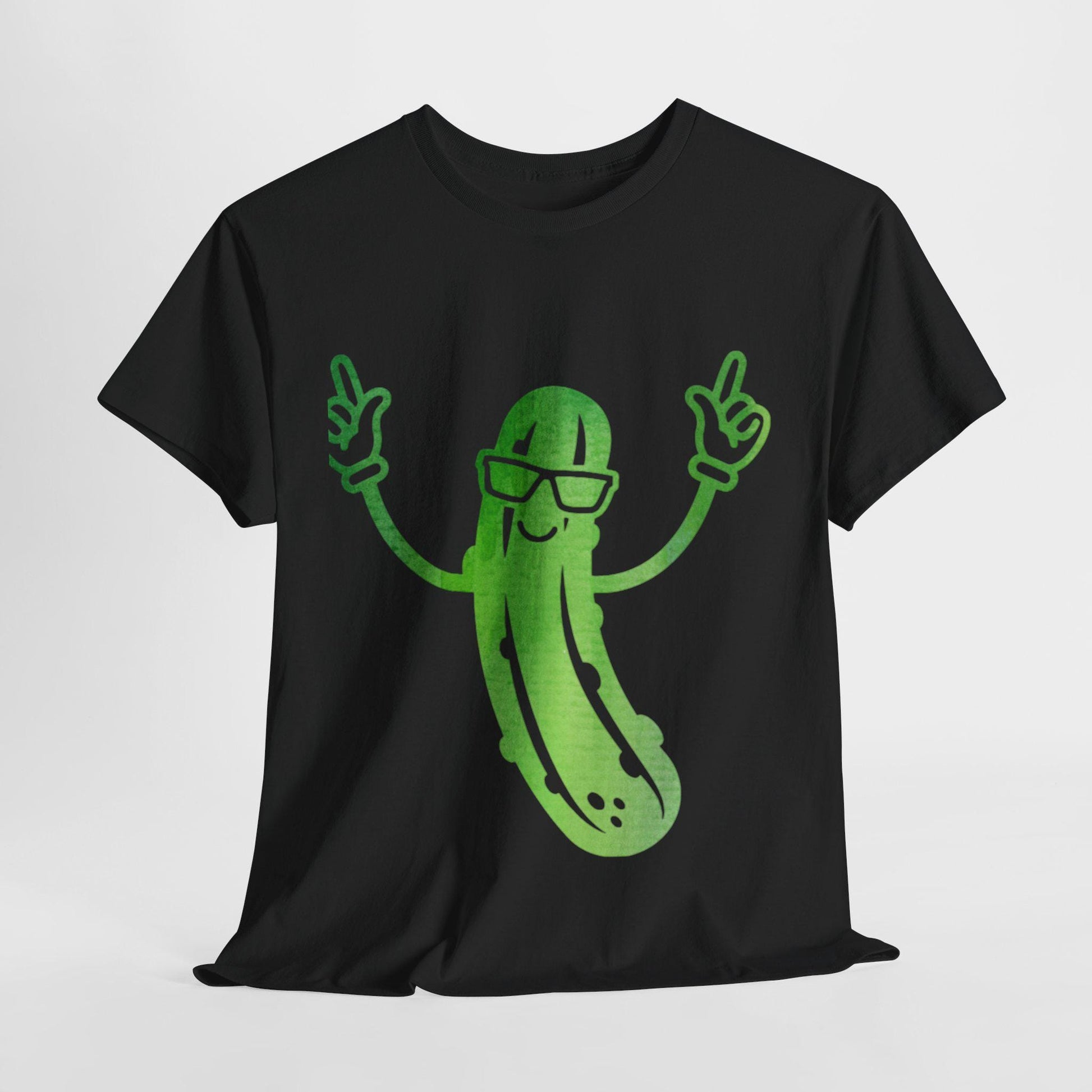 Mr. Pickle Tee - Funny Cartoon Veggie Shirt, Pickle Lover Gift, Foodie Graphic T-Shirt, Vegetable Humor Top, Green Dill Pickle Apparel