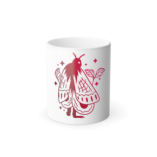 Mothman Design, Heat Sensitive Cup, Cryptid Coffee Mug, Unique Gift, Paranormal, Supernatural Decor