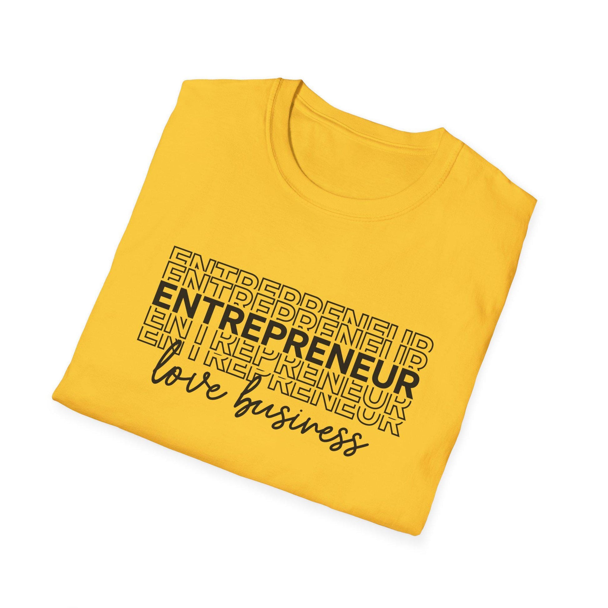 Entrepreneur Unisex Softstyle T-Shirt - Motivational Business Owner Tee, Hustler Graphic Shirt, Self Employed Gift, Startup Founder Apparel,